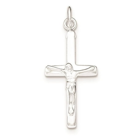 925 Sterling Silver Polished Crucifix Religious Cross Charm Pendant