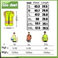 thumbnail image 4 of High Visibility Reflective Safety Vest Customize Logo With 5 Pockets Protective Workwear Outdoor Work Vest, 4 of 15