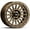 Matte Bronze, variant on RockTrix RT113 17 inch Wheel Compatible with Chevrolet Colorado Silverado 1500, 6x5.5 Rim 6x139.7 Wheel, 17x9, -12 Offset, 4.5 Backspace, Also Fits GMC Canyon Sierra 1500, Black