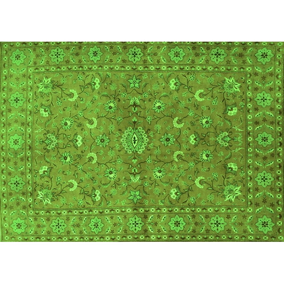 Ahgly Company Indoor Rectangle Persian Green Traditional Area Rugs, 3' x 5'