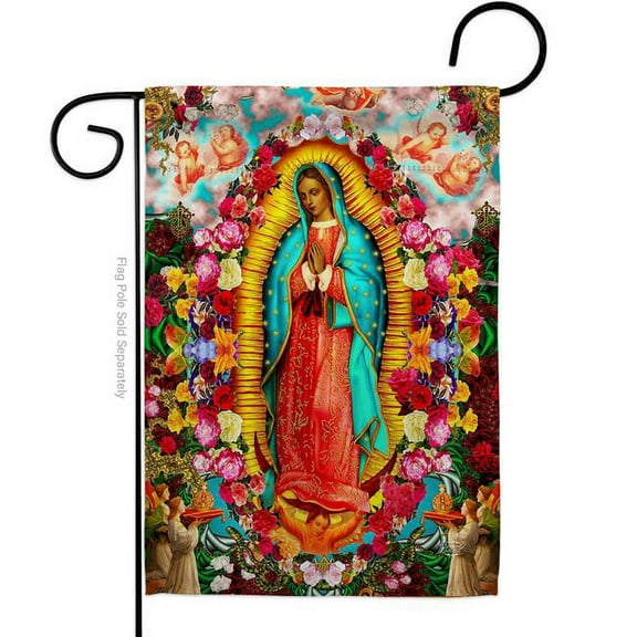 Our Lady of Guadalupe Religious Faith Double-Sided Decorative Garden Flag, Multi Color