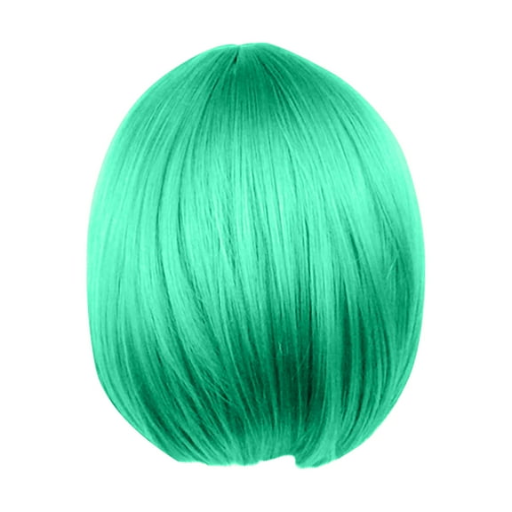 QUYUON Short Hair Wigs for Black Women Clearance Hair Replacement Wigs Wigs for Women Thick Hair Type Q595 Curly Hair Wigs for Black Women Curly Wigs Woman Short Black Wigs for Black Women Green Wigs
