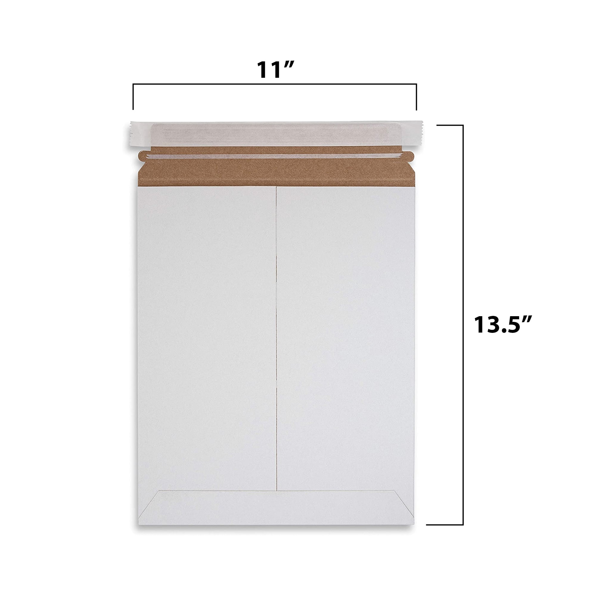 MT Products White Flat Shipping Envelopes 11" x 13.5" - Self-Seal Mailing Envelopes (Pack of 100) - Made in the USA