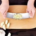 thumbnail image 3 of 1PCS Simple Safe Stainless Steel Garlic Rocker Crusher Mincer Press, 3 of 10