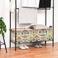 thumbnail image 3 of Yayeee Foldable Storage Basket for Shelves with Handles Waterproof Cloth Bins, Beige Floral, 3 of 7