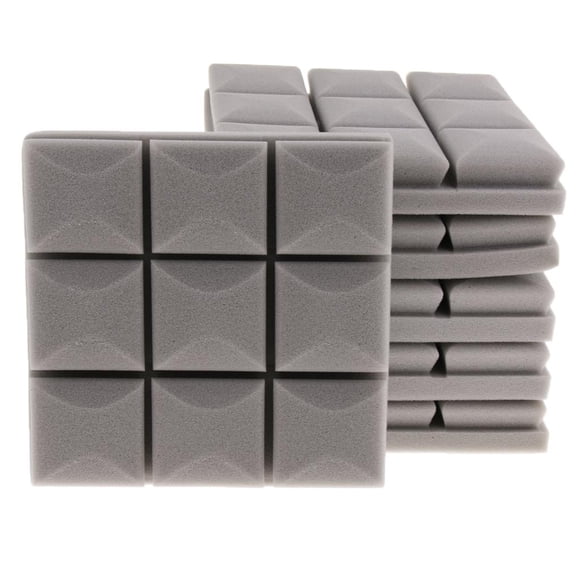 Paneles de Absorción de Sonido de Espuma Acústica de 6 Uds para Tratamiento Acústico gris