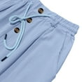 thumbnail image 4 of JAJAHO Men's Linen Straight Leg Casual Beach Pants Joggers Drawstring Elastic Waist Solid Color Summer Breathable Loungewear Bottoms Cozy Trousers, 4 of 8