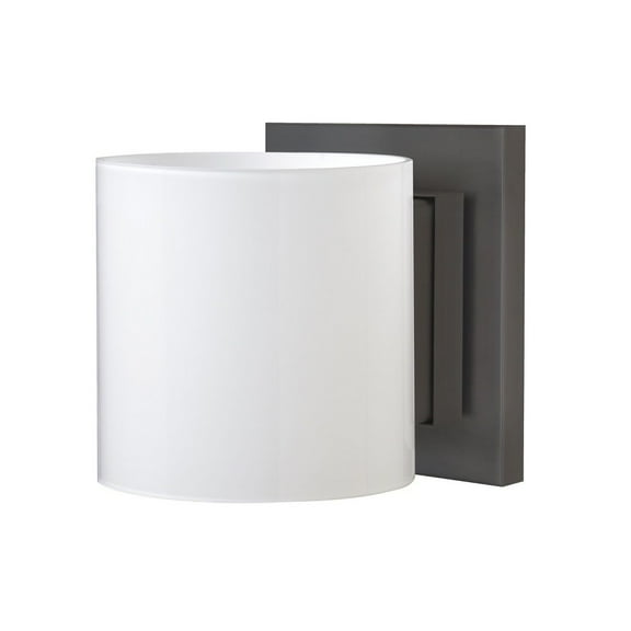 1WS-718006-BR-Besa Lighting-Pogo - 1 Light Mini Wall Sconce In Contemporary Style-5.5 Inches Tall and 4.75 Inches Wide-Bronze Finish-Opal Glossy Glass
