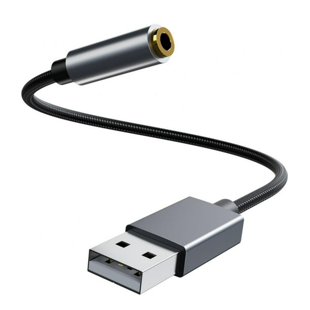 USB to 3.5mm Audio Adapter,External Sound Card USB-A to Audio Adapter with Aux Stereo Converter Compatible with Headset,PC Windows,Laptop Mac, Desktops, Linux, and More Device -