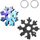 thumbnail image 1 of Paquete de 2 llaves de nieve multifuncionales (negras y coloridas) Gadgets multifuncionales Herramientas portátiles para exteriores 18 en 1 Las mejores herramientas manuales Viajes Aventuras de acampada brillar Electrónica, 1 of 5