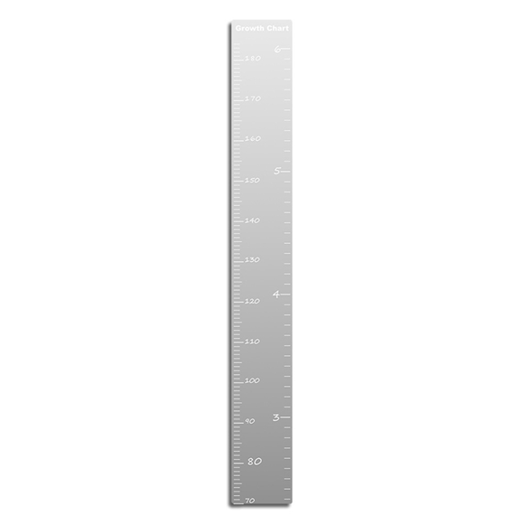 Pegatina de Pared con Medición de Acrílica, Tabla de Crecimiento, Espejo, Decoración, Regla, Escala 70-180 cm, 15 X 120 cm