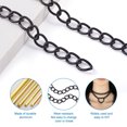 thumbnail image 4 of 1 set Yilisi Aluminium Twisted Chains Curb Chains Unwelded with Spool Electrophoresis Black 18x13x2.5mm 16.4 Feet(5m)/roll, 4 of 8