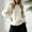 White, variant on DuoJiaJ Women Sweaters Crew Neck Oversized Pullover Sweater Long Sleeve Fuzzy Cozy Sweater for Womens Loose Soft Trendy Tops Brown L
