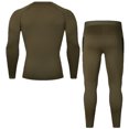 thumbnail image 4 of thermal Underwear for Men, Mens Long Johns thermal Underwear Set, Fleece Lined Base Layer for Cold Weather Size 4XL Army Green, 4 of 7