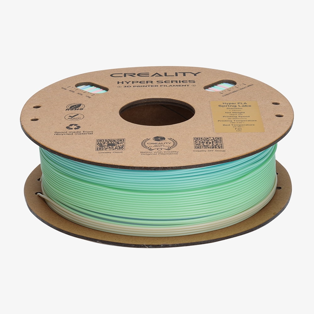 Creality Hyper Rainbow PLA 3D Printing Filament Smooth Vibrant Gradients 300mm/s Printing Speed 2.2lb-Spring Lake