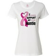 thumbnail image 3 of Inktastic Breast Cancer Awareness I Support My Auntie with Pink Ribbon Women's T-Shirt, 3 of 5