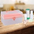 thumbnail image 4 of Xuanheng Nail Art Storage Case Transparent with Compartments Two Tier Container Organizer orange, 4 of 8