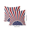 thumbnail image 3 of Qjidjing 2Pcs Throw Pillow Cover, Cushion Case, with Vintage Sunburst Star Stripe Patriotic Prints, Applicable for Couch Ornament, Living Room Layout, Home Holiday Styling, 3 of 6