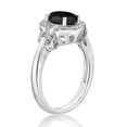 thumbnail image 2 of Sterling Silver 8x6 Oval Black Onyx Ring with White Topaz Size 7, 2 of 4