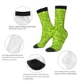 thumbnail image 3 of Hirioo Lime green glitter Pattern Adult Middle Tube Socks Breathable Sock Non-Pilling,Contrasting Color Design, 3 of 6