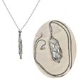 thumbnail image 2 of Osdhezcn Rock Crystal Original Stone Empty Net Bag Metal Slub Necklace Woven Pendant Adjusting Chain Net Bag Pendant Rope, 2 of 13