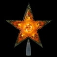 thumbnail image 3 of 10" Lighted Amber and Gold Crystal Star Christmas Tree Topper - Clear Lights, 3 of 4