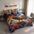 thumbnail image 2 of Erosebridal Rooster Twin Bedding, Celestial Moon Bedding Comforter Set, Black Reversible 7pcs, 2 of 6