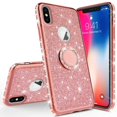 thumbnail image 3 of SOGA Diamond Bling Glitter Cute Phone Case with Kickstand Compatible for iPhone Xs Max Case, Rhinestone TPU Bumper with Magnetic Ring Stand Girls Women Cover for Apple iPhone Xs Max 6.5 [Rose Gold], 3 of 5