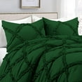 thumbnail image 4 of D.N.G. BEDDINGS 1 Piece Luxurious Diamond Ruffle Comforter Super Soft, All Season Pintuck 800 Thread Count, 100% Egyptian Cotton, King/California King Size Green Color, 4 of 9