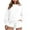 White, variant on asjyhkr Womens Sets 2 Pieces Long Sleeve Crew Neck Sweatshirts High Waist Shorts Fashion Casual Outdoor Workout Gym Running Solid Color Sets