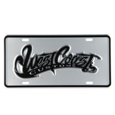 West Coast Customs WCC-0702S Silver License Plate