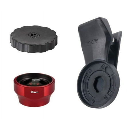 UPC: 6952060008387 | 18mm Wide Angle Lens for Phones + Clip Adapter Red (18-WAR+MSC-01)