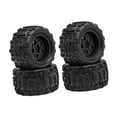 thumbnail image 3 of 4 Pieces RC Wheels Rims Tires Aggressive Tooth Pattern for 1:18 RC Car Accessories Replacement Parts, 3 of 9