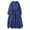 #04 Blue, variant on Busydd Womens Fall Dresses Solid Color Short Sleeve Dress for Women Fashion Round Neck Women's Casual Dresses Flowy Cotton Linen Long Dress M