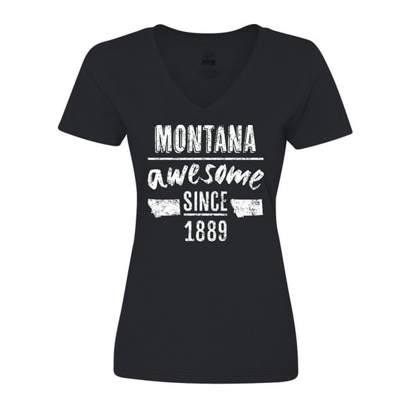 Inktastic Montana Awesome Since 1889 Women's V-Neck T-Shirt