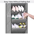 thumbnail image 4 of LEUCHTAMOR Over The Door Shoe Organizer for Closet with 8 Large Deep Pockets, Narrow Shoe Rack for Door Hanging Boots Storage,Black,Fits 20 Pairs Shoe, 4 of 7