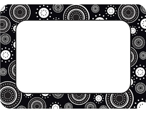 Black White Crazy Circles Name s 5169 36 Nametags Per Pack By Teacher Created Resources Walmart Com Walmart Com Black White Crazy Circles Name s 5169 36 Nametags Per Pack By Teacher Created Resources Walmart Com Walmart Com