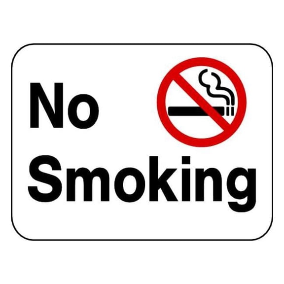 Lyle No Smoking Sign,18 inx24 in,Aluminum SM-022-24HA