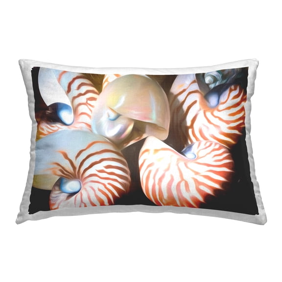 Stupell Industries Nautilus Shells Cluster Decorative Printed Throw Pillow Design by Graffi*tee Studios.