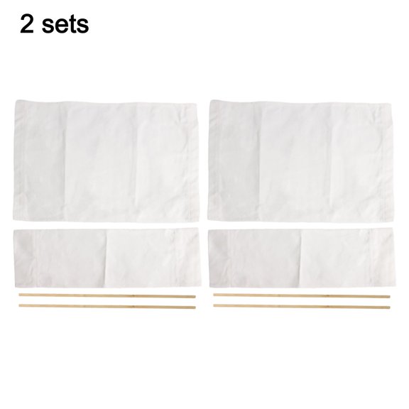 Fankenuo 2 Pack of Washable Canvas Seat Covers for Director Chairs Space Saving Design White