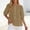 Khaki, variant on Button Down Short Sleeve Shirts for Women Round Neck Loose Casual Summer Tops
