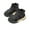 Black-10, variant on Girls Ankle Boots Fleece Lined Warm Leather Mini Boots Slip-On Comfortable Outdoor Short Booties