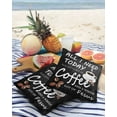 thumbnail image 3 of Pack of 2 Outdoor Pillow Covers, Rustic Farmhouse Retro Coffee Waterproof Square Throw Pillowcase Cushion Decorative Pillow Covers for Couch Patio Tent, 20x20 in, 3 of 6