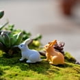 thumbnail image 7 of SPRING PARK 2Pcs Mini Rabbit Garden Fairy Ornament Plant Pot Home Figurine Decor, 7 of 7