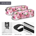 thumbnail image 4 of Fotbe Rose Rabbit Pattern Leather Pencil Case, Pencil Pouch with Durable Zipper, Compact and Stylish Organizer for Stationery, Art Supplies, Travel Essentials, 4 of 7