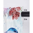 thumbnail image 6 of Jellyfish Coastal Tier Curtains 36 Inch Length,Sheer Curtains for Bedroom Living Room Window Blue Nautical Summer Beach Ocean Rod Pocket Drapes Kitchen Curtains Small Half Window 27.5"x36" 2 Panels, 6 of 6