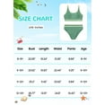 thumbnail image 2 of Usaibhir Girls Swimsuit Solid Swimwear Kids 2 Piece Bathing Suits Bikini Set Teen Girls 8-13 Years, 2 of 8