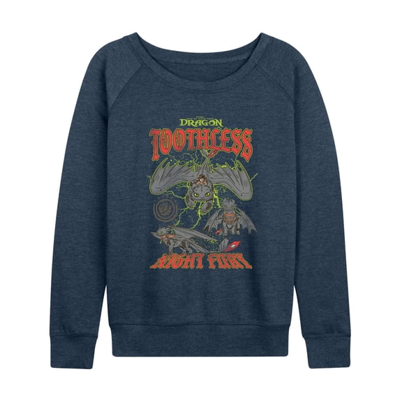 How To Train Your Dragon - Toothless Night Fury - Women's French Terry Long Sleeve Pullover