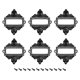 thumbnail image 1 of Soportes de metal Unique Bargains 55x62mm 6uds Negro, 1 of 6