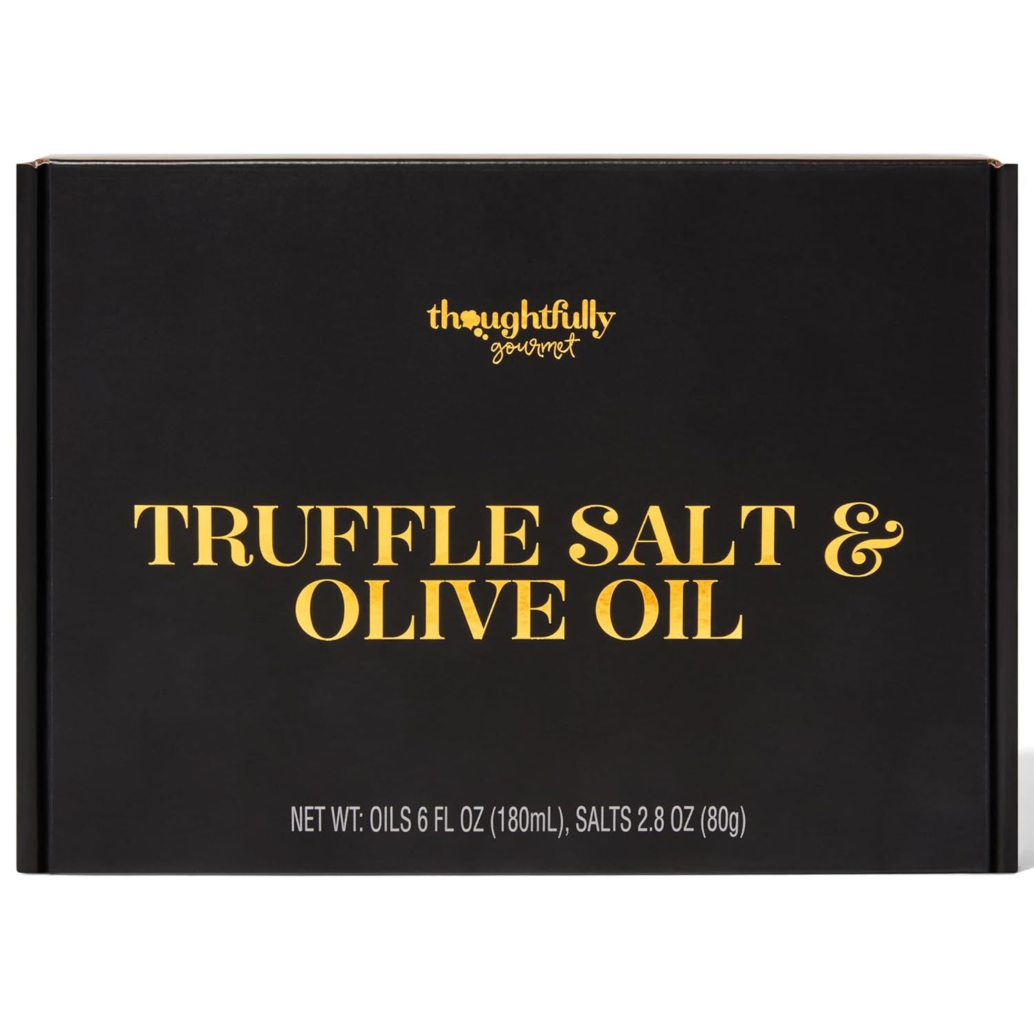 Thoughtfully Gourmet Truffle Salt and Flavored Olive Oil Gift Set, Seasoning and Oil Sampler, 6 Count